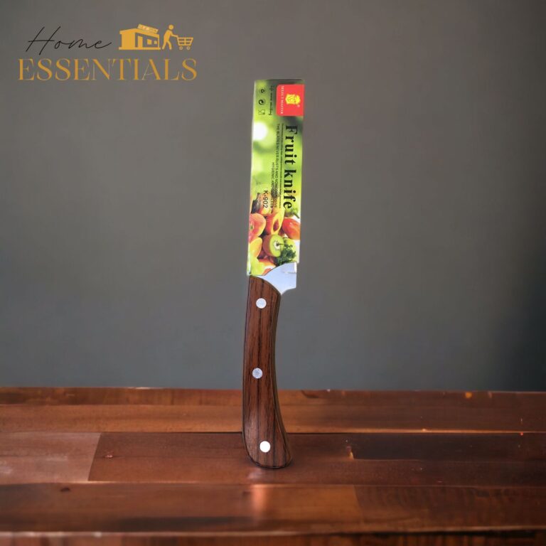 Stainless Steel Knife - Wood Color Handle - Image 2