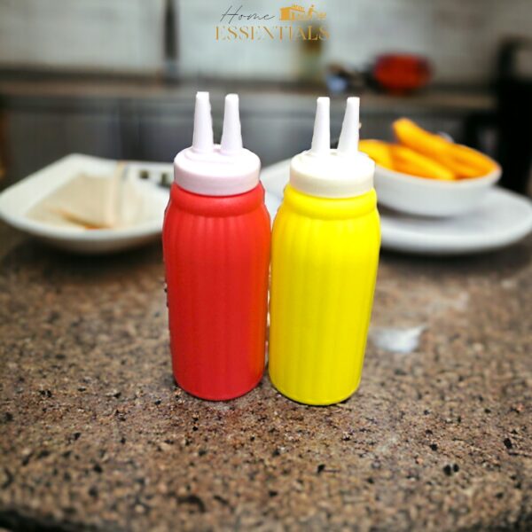 Ketchup & Mayo Plastic Bottle Pair