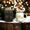 Mr & Mrs Design Coffee Mug with Lid - 1Pc