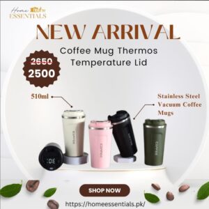 Coffee Mug Thermos - Temperature Lid - 510ML