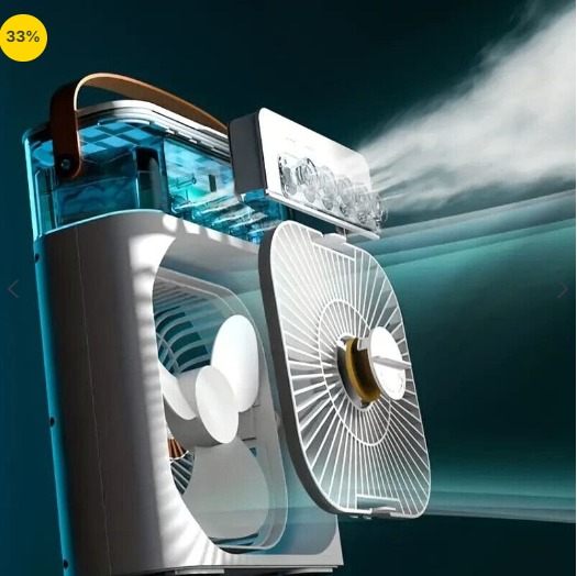 Mini Ice Cooling Fan - Water Mist Humidification Fan - Image 3